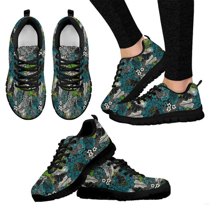 Sneaker Multicolored Flowers And Butterflies