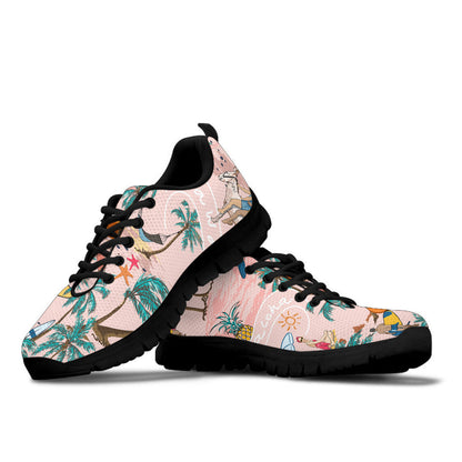 Sneaker Hawaii Surf Beach Seamless Pattern