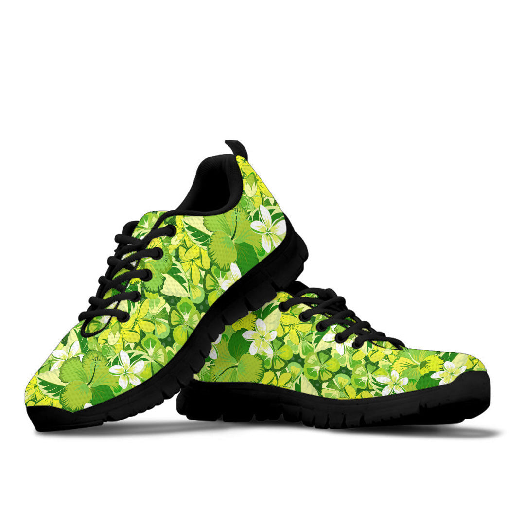 Sneaker Green And Yellow Hibiscus