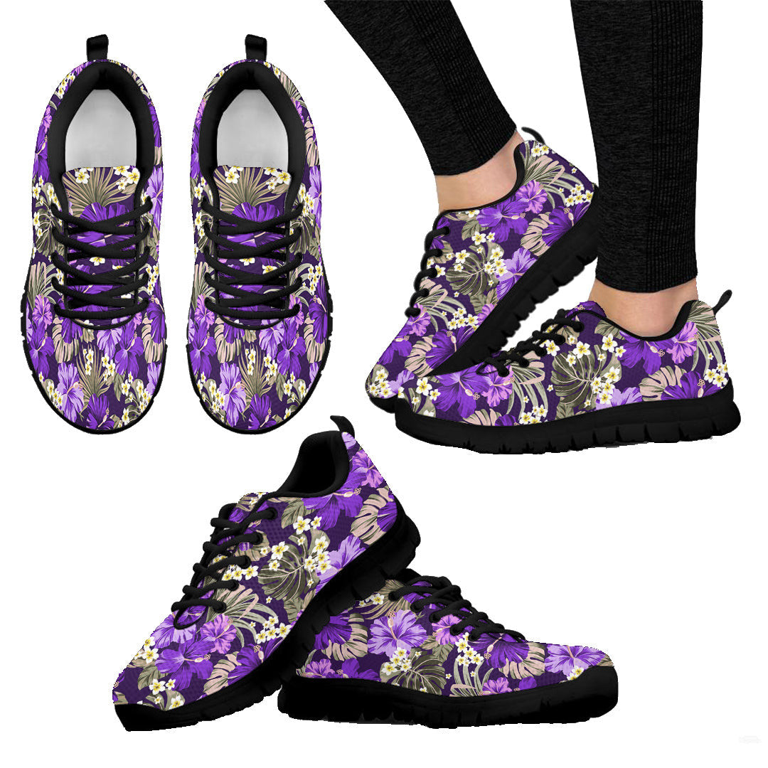 Sneaker Exotic Hawaiian Tropical Hibiscus Flowers And Palm