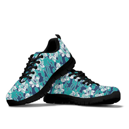 Sneaker Camouflage Wave Hibiscus Flower