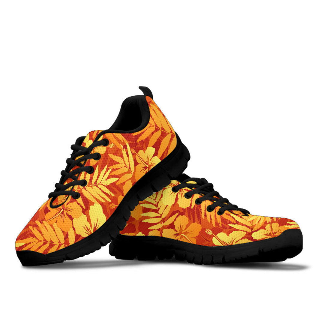 Sneaker Orange Tropical Flowers