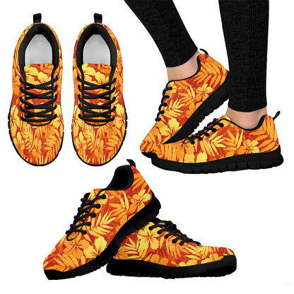 Sneaker Orange Tropical Flowers