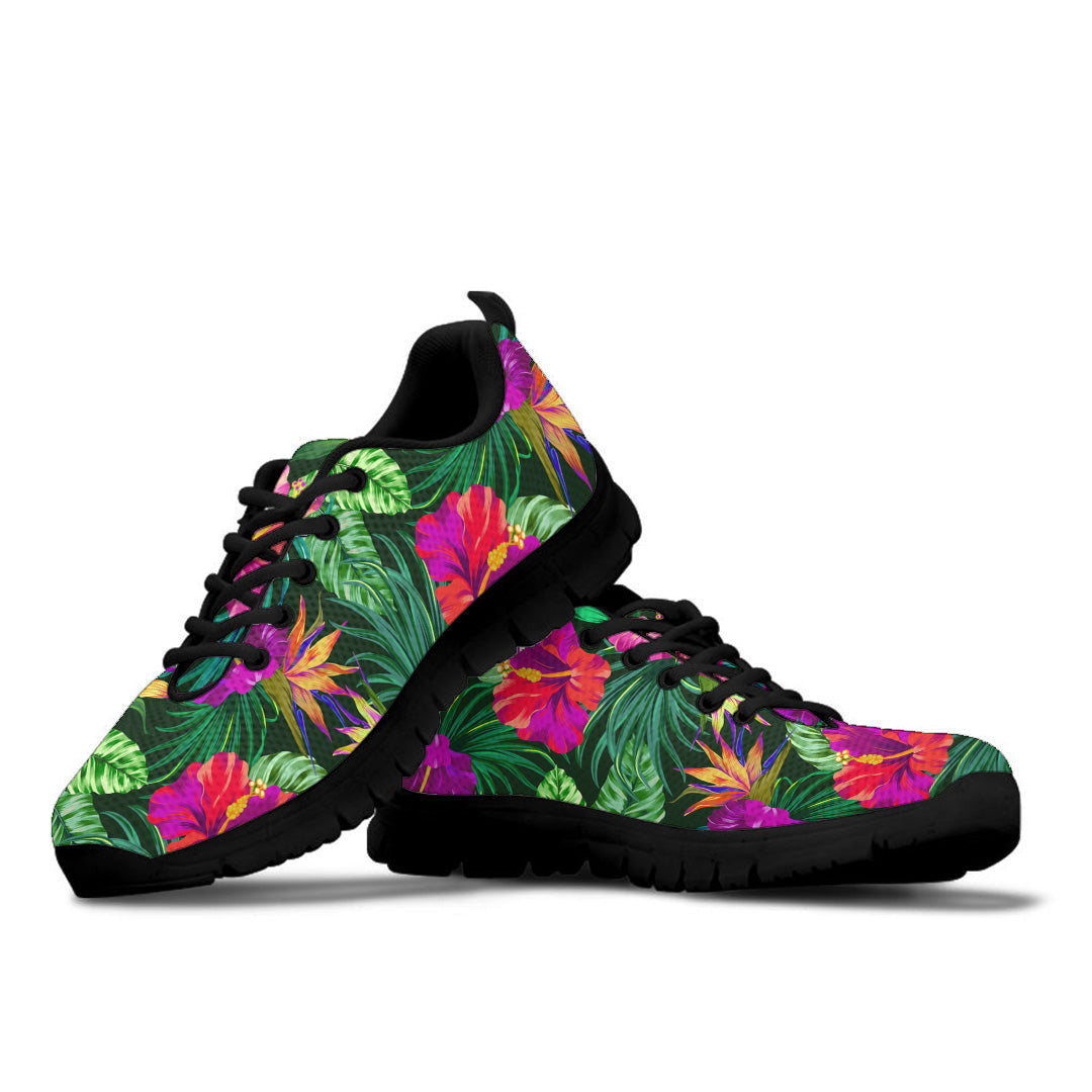 Sneaker Hibiscus, Palm, Bird Of Paradise.