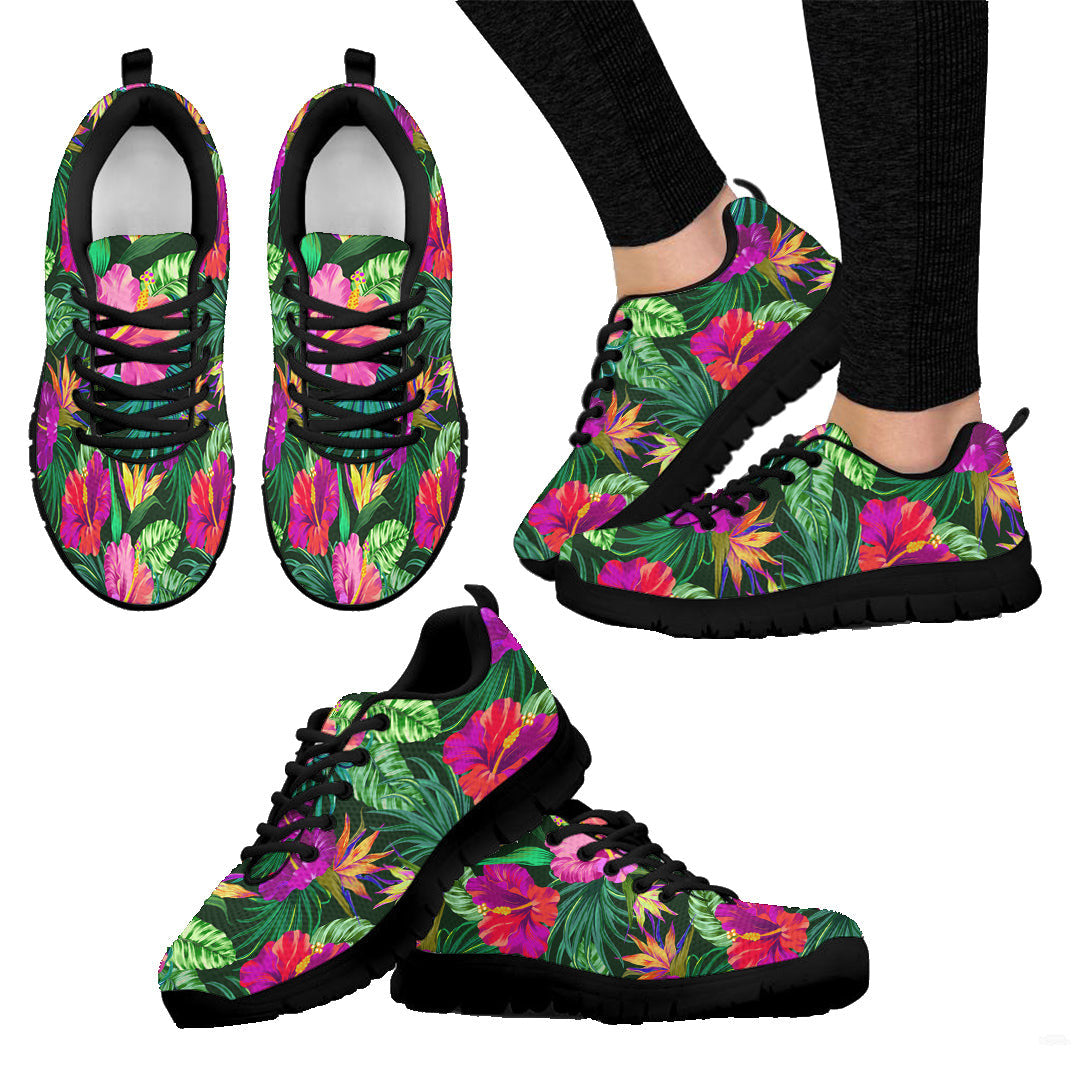 Sneaker Hibiscus, Palm, Bird Of Paradise.