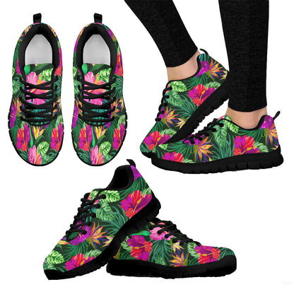 Sneaker Hibiscus, Palm, Bird Of Paradise.