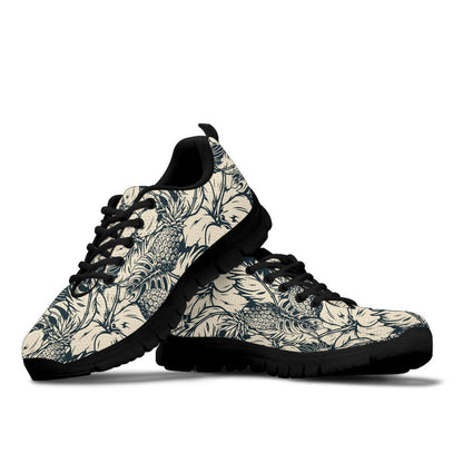 Sneaker Hibiscus Flowers Pineapples Palm
