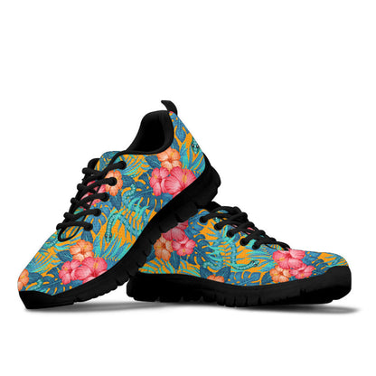 Sneaker Tropical Hawaiian Pattern With Snakes