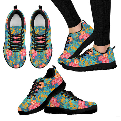 Sneaker Tropical Hawaiian Pattern With Snakes