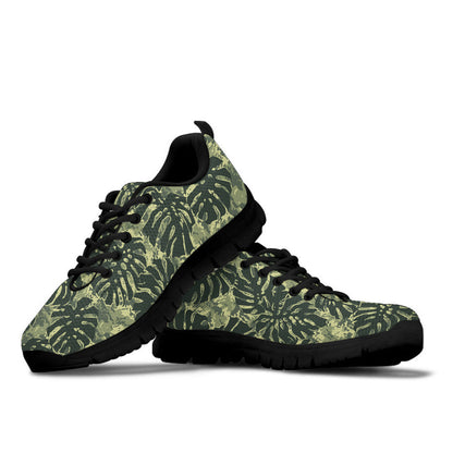 Sneaker Tropical Monstera Leaves With Camouflage