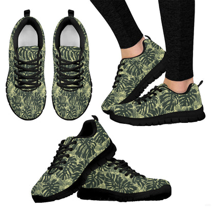 Sneaker Tropical Monstera Leaves With Camouflage