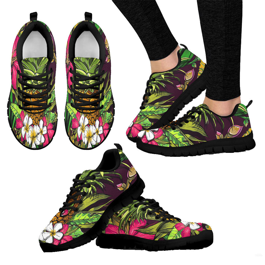 Sneaker Tropical Flowers Jungle Leaves Paradise Flower.