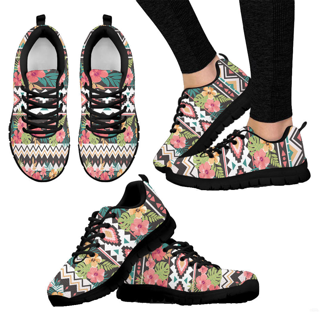 Sneaker Seamless Ethnic Mix Tropical Flower