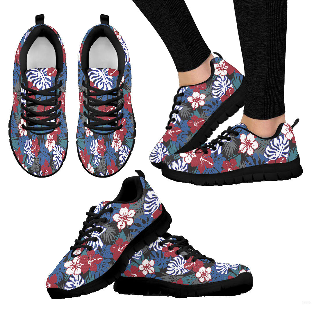 Sneaker Pattern Of Hibiscus