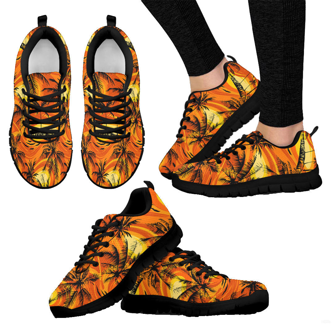 Sneaker Palm Trees With With Yellow Highlights