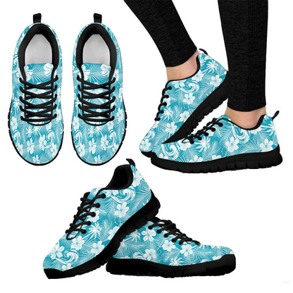 Sneaker Tropical Beach Palm And Hibiscus