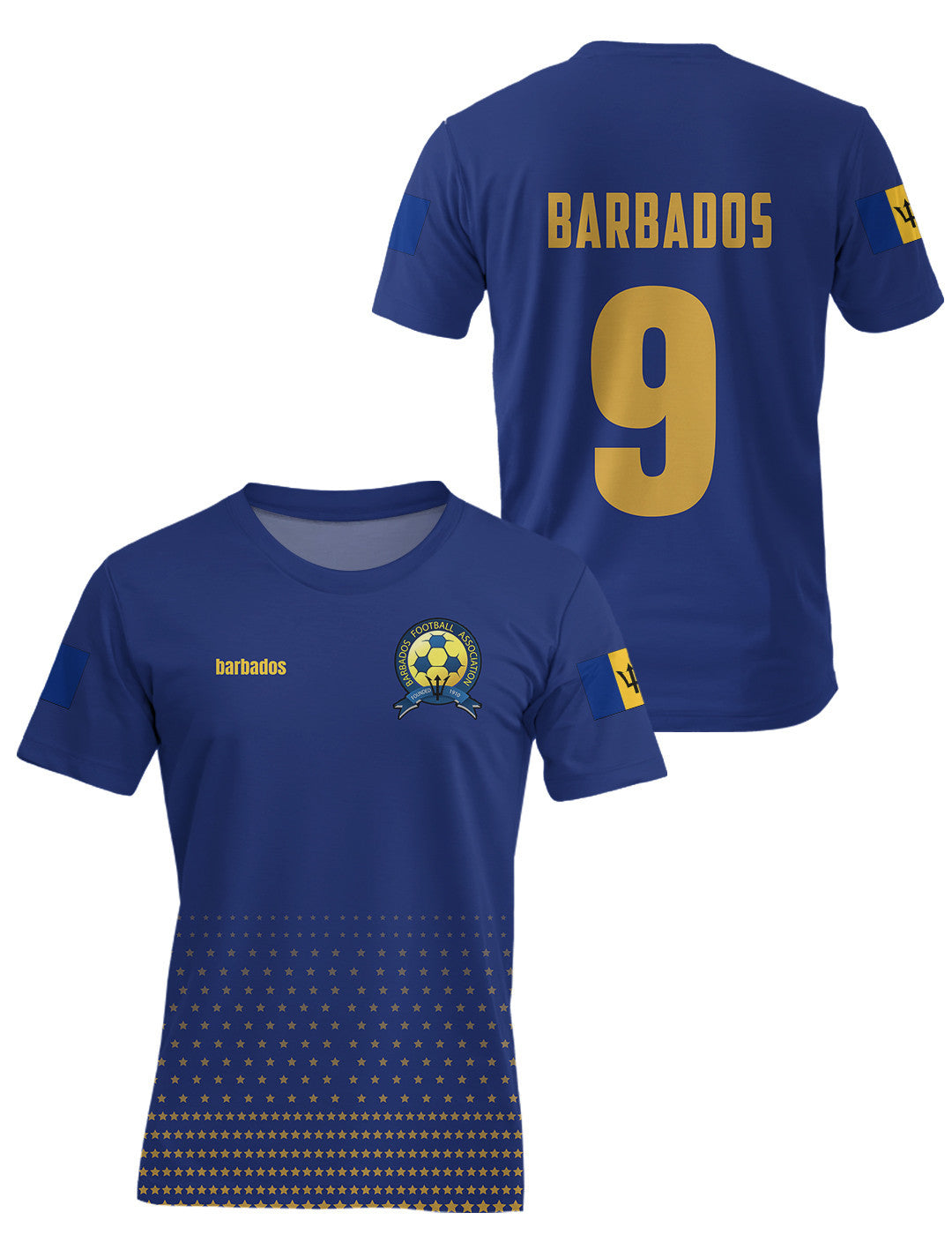 T Shirt Custom Barbados Soccer Style T Shirt