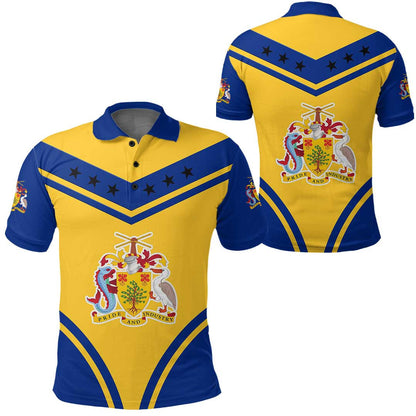 Polo Shirt Barbados Flag Star Polo Shirt
