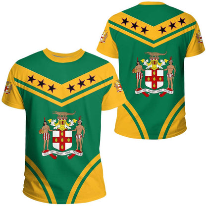 T Shirt Jamaica Flag Star Style T Shirt