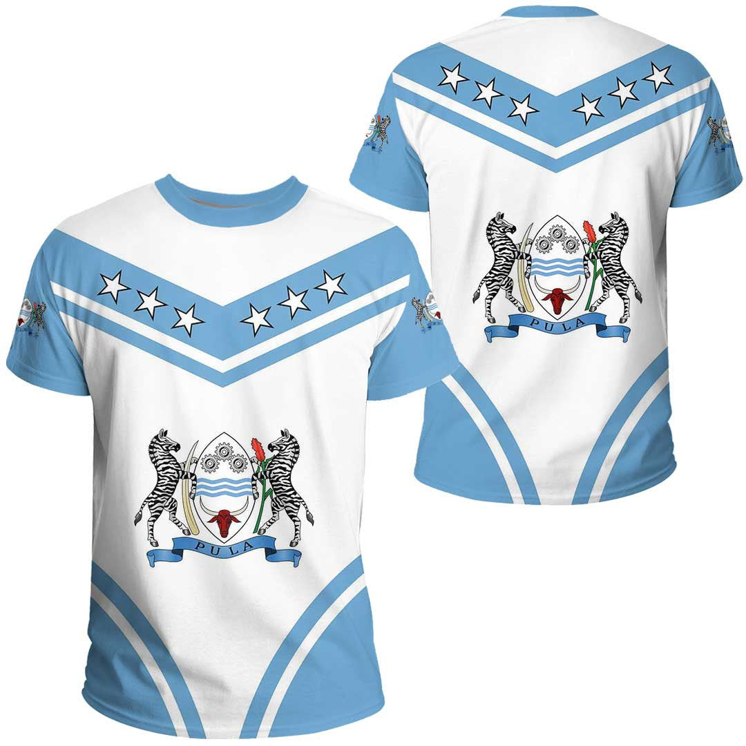 T Shirt Botswana Flag Star Style T Shirt