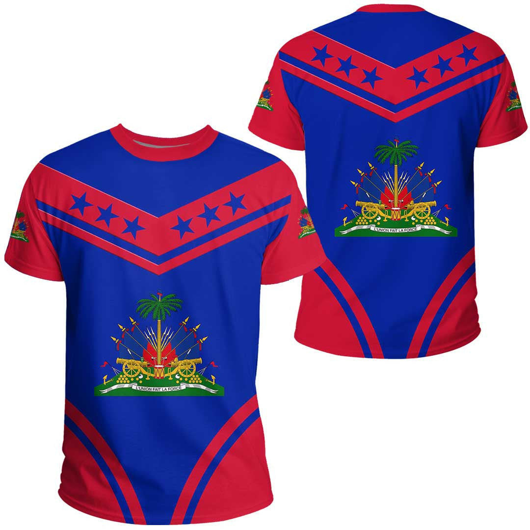 T Shirt Haiti Flag Star Style T Shirt