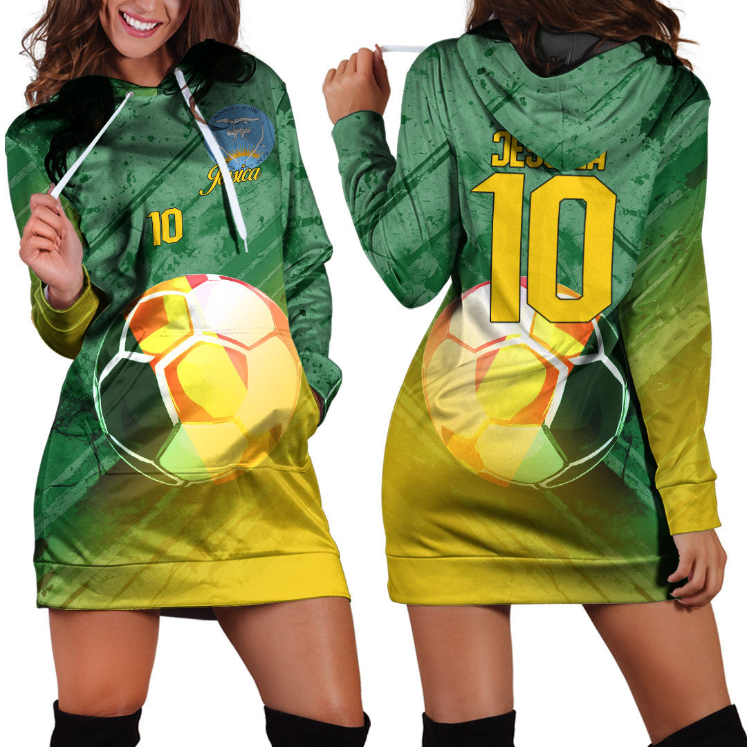 Mali Soccer Hoodie Dress Custom Female Football Fans
