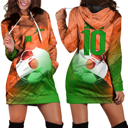 Niger Soccer Hoodie Dress Custom Female Football Fans