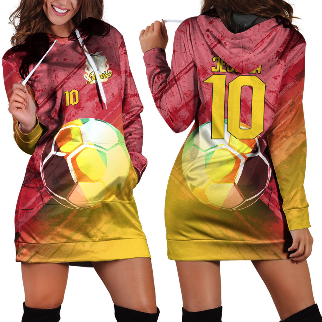 Guinea Soccer Hoodie Dress Custom Female Football Fans