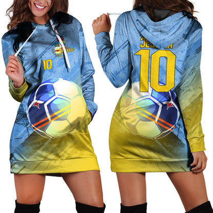 Aruba Soccer Hoodie Dress Custom Female Football Fans