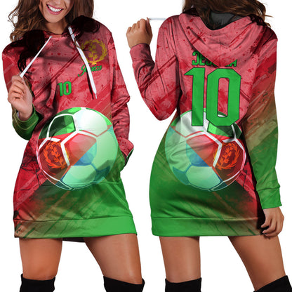 Eritrea Soccer Hoodie Dress Custom Female Football Fans