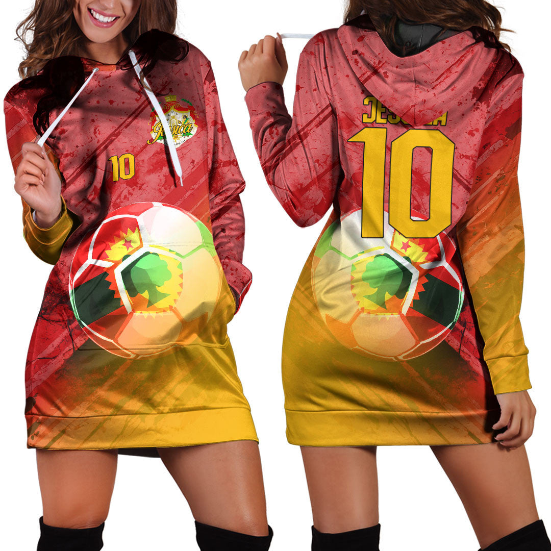 Oromo Soccer Hoodie Dress Custom Female Football Fans