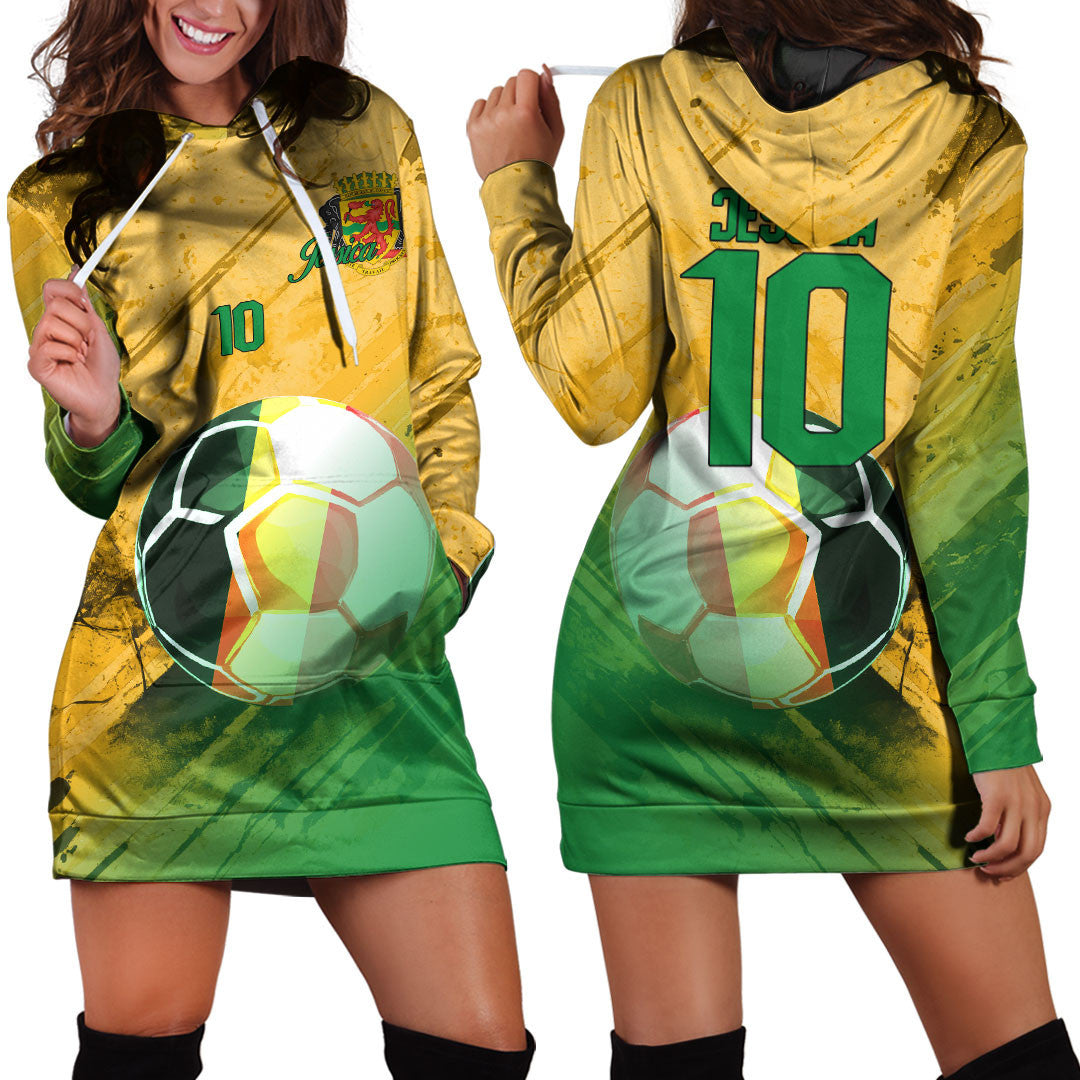 Republic Of The Congo Soccer Hoodie Dress Custom Female Football Fans