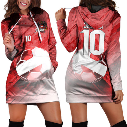 Austria Soccer Hoodie Dress Custom Female Football Fans