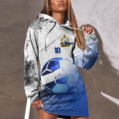Honduras Soccer Hoodie Dress Custom Female Football Fans