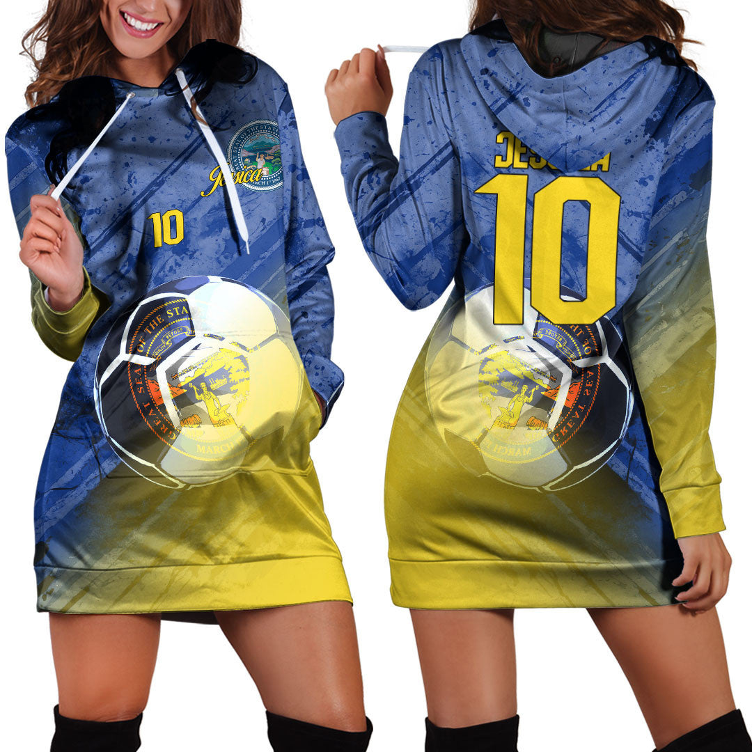 Nebraska Soccer Hoodie Dress Custom Female Football Fans