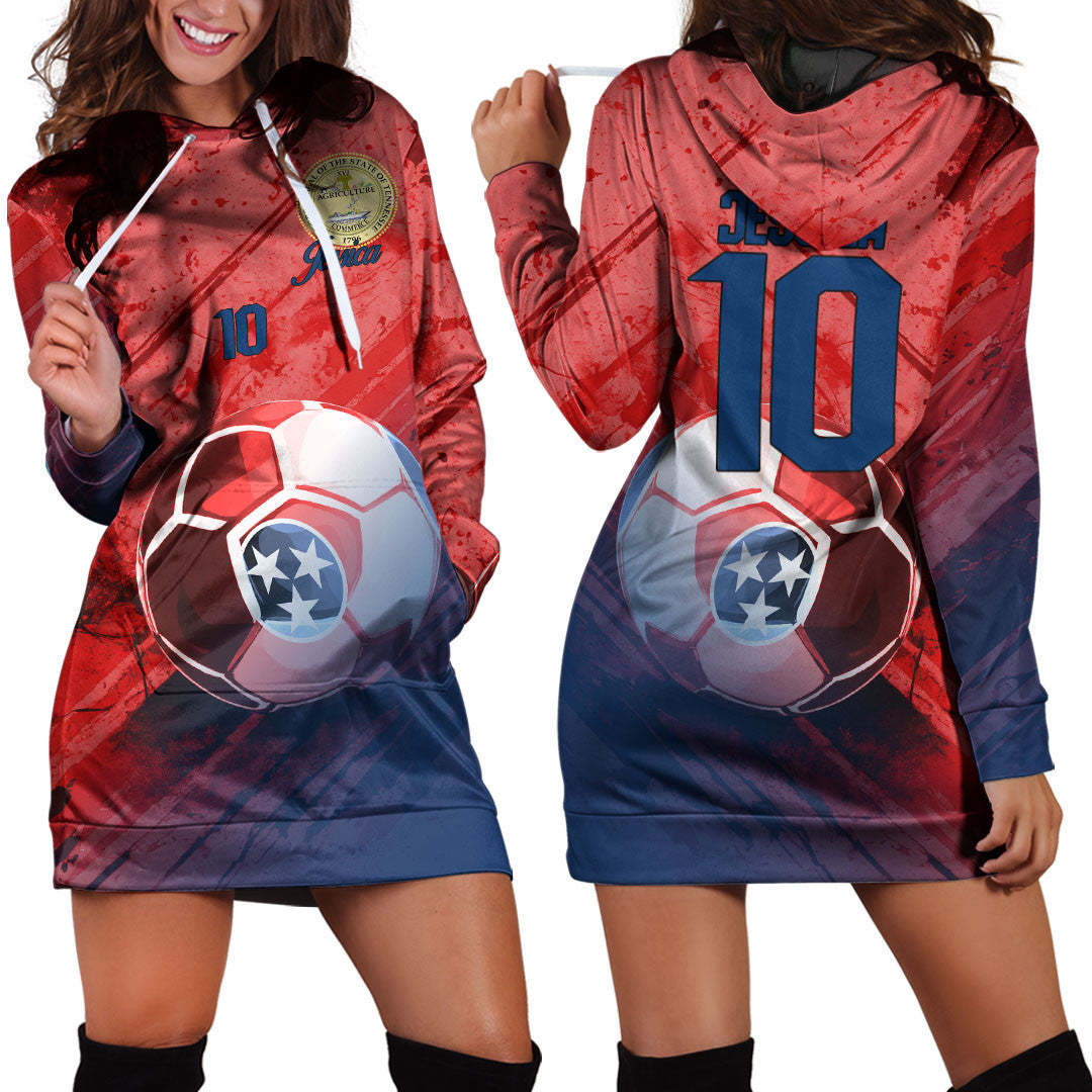 Tennessee Soccer Hoodie Dress Custom Female Football Fans
