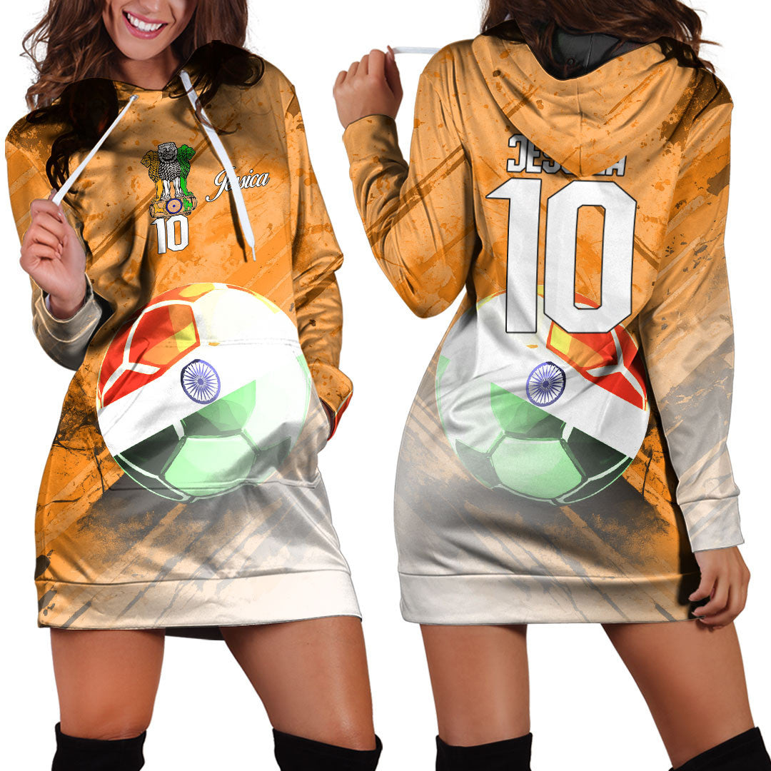 India Soccer Hoodie Dress Custom Female Football Fans