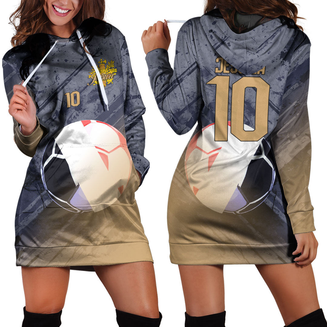 France Soccer Hoodie Dress Custom Female Football Fans