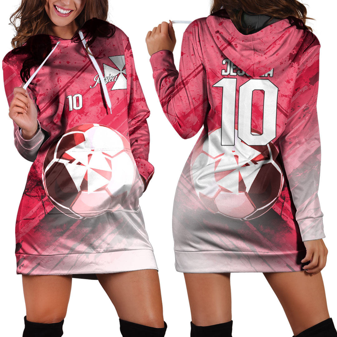 Wallis And Futuna Soccer Hoodie Dress Custom Female Football Fans