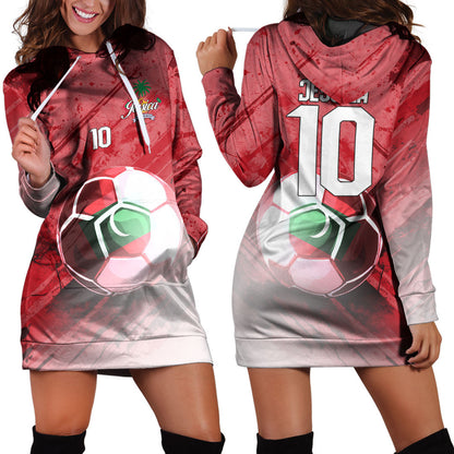 Maldives Soccer Hoodie Dress Custom Female Football Fans