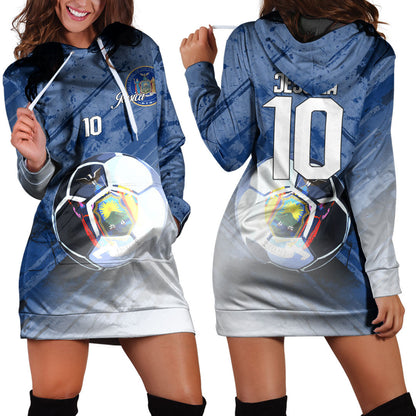 New York Soccer Hoodie Dress Custom Female Football Fans