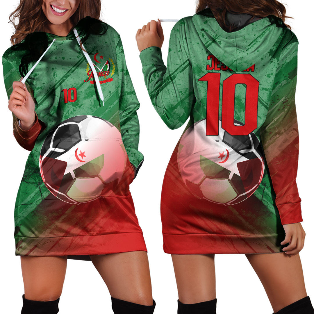 Sahrawi Arab Democratic Republic Soccer Hoodie Dress Custom Female Football Fans