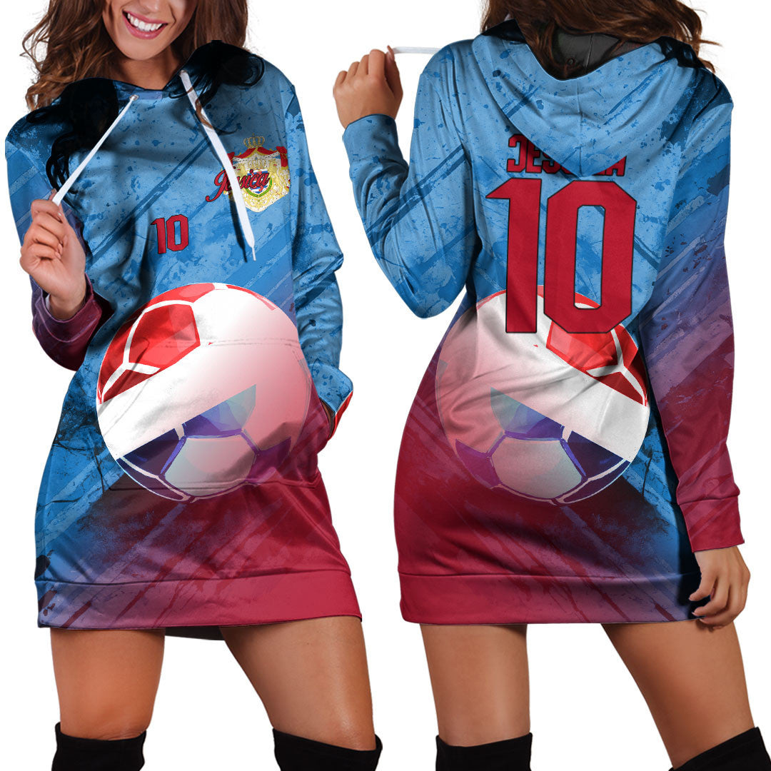 Luxembourg Soccer Hoodie Dress Custom Female Football Fans