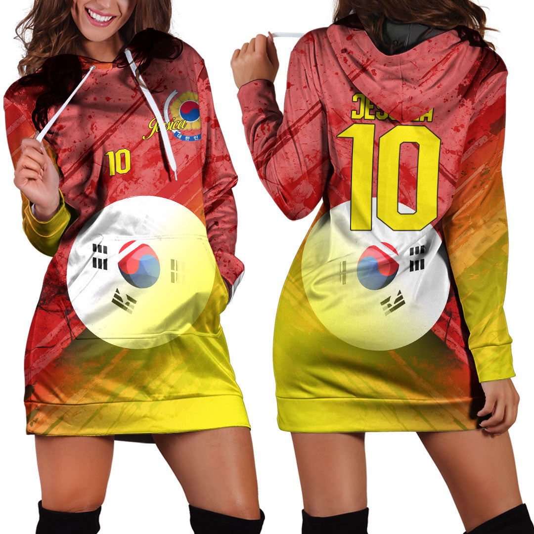 Korea Soccer Hoodie Dress Custom Female Football Fans