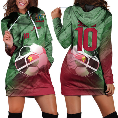 Suriname Soccer Hoodie Dress Custom Female Football Fans