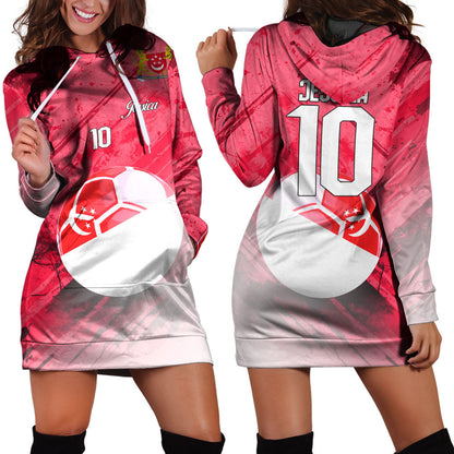 Singapore Soccer Hoodie Dress Custom Female Football Fans