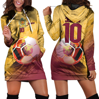 Sri Lanka Soccer Hoodie Dress Custom Female Football Fans