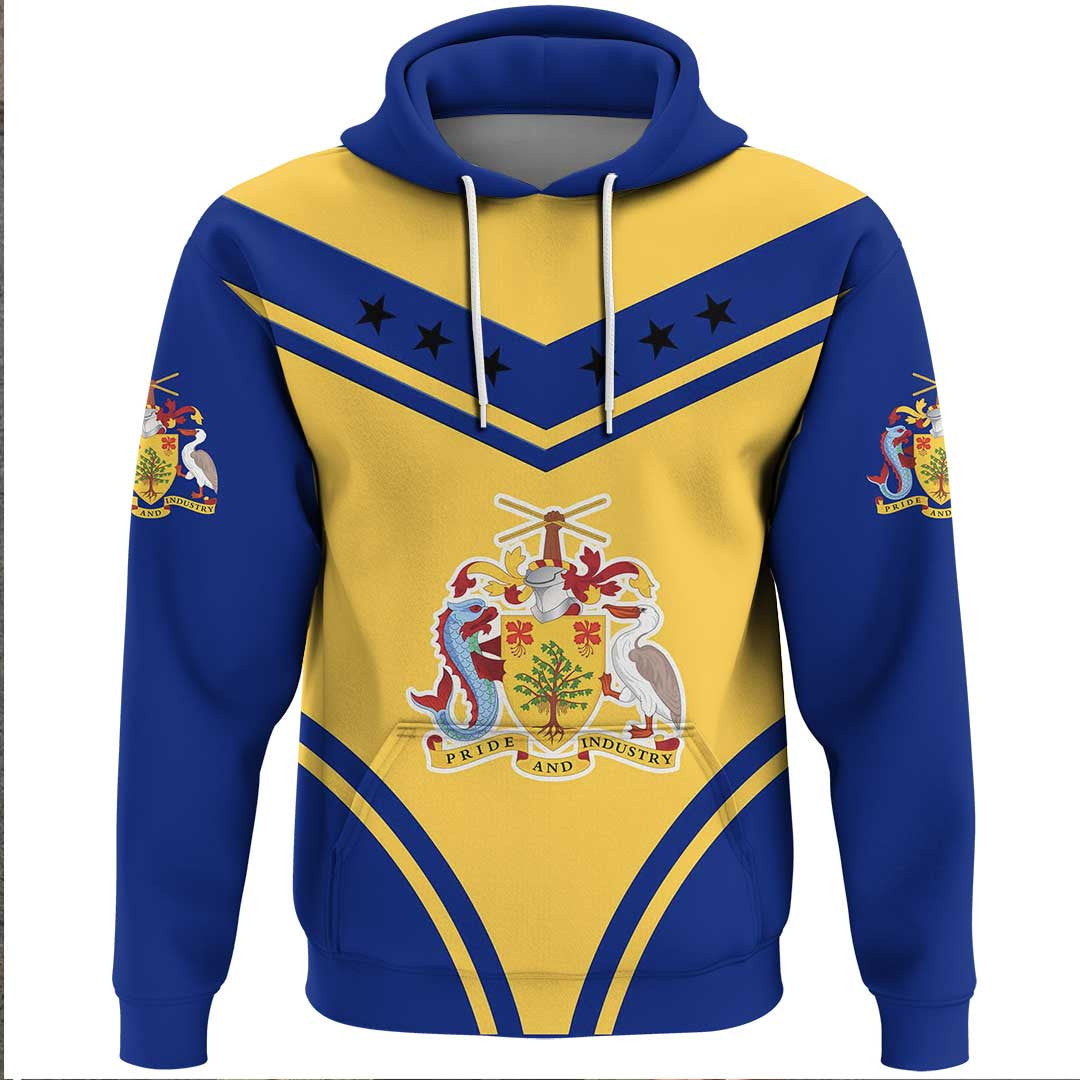 Hoodie Barbados Flag Star Hoodie