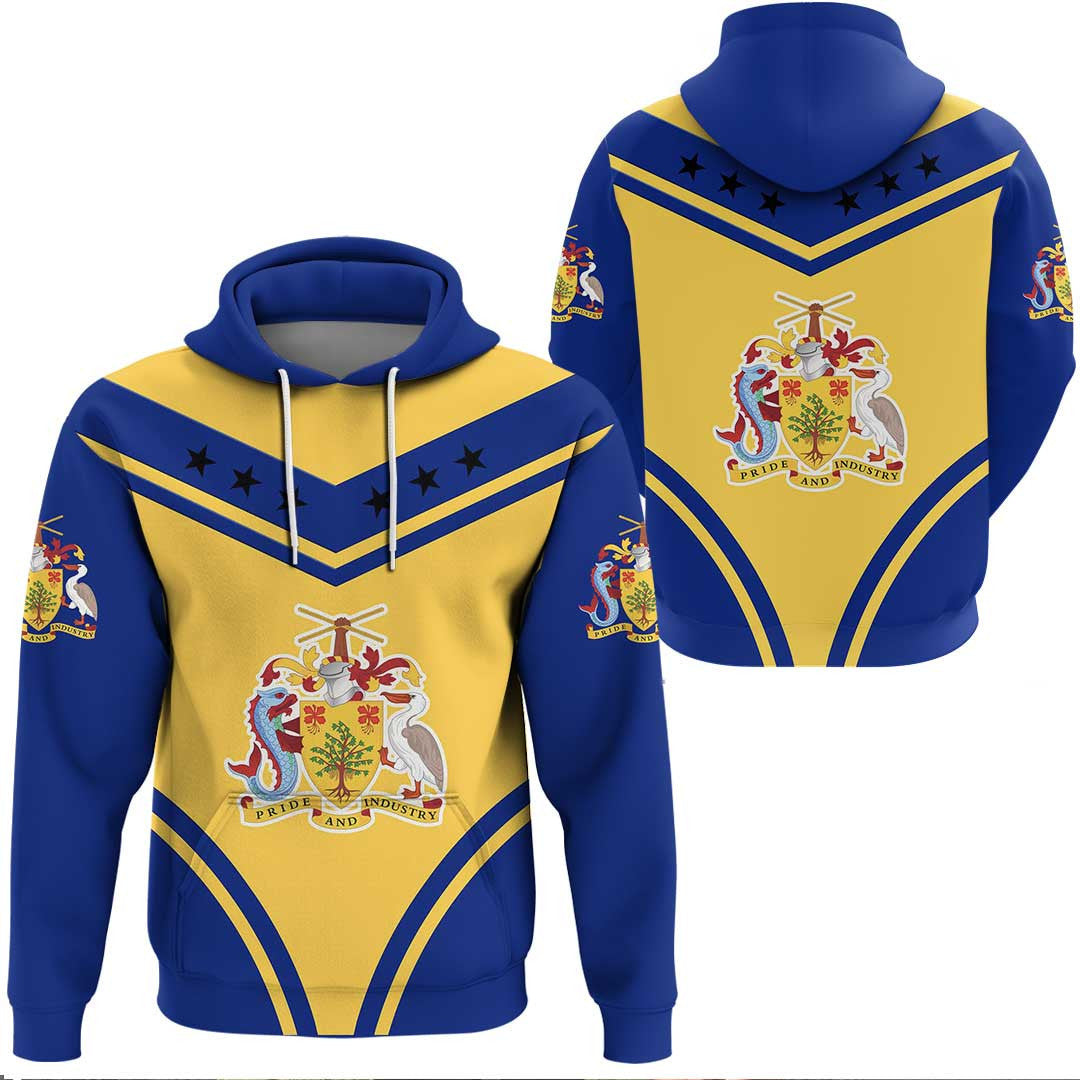 Hoodie Barbados Flag Star Hoodie