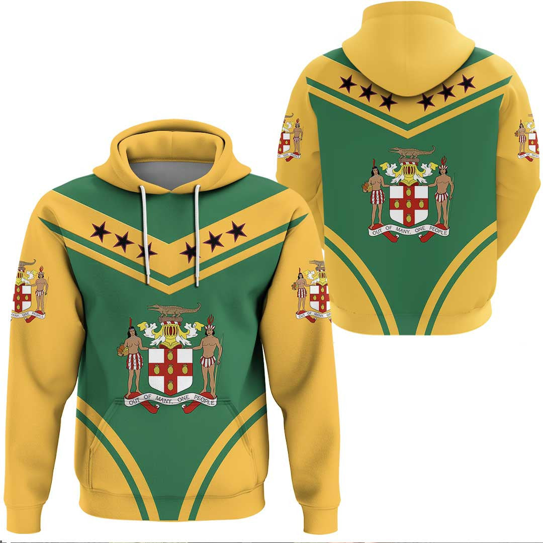 Hoodie Jamaica Flag Star Hoodie